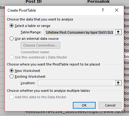 pivot tables