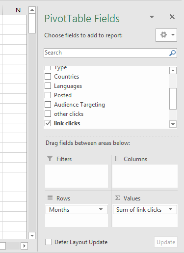 pivot tables