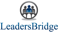 LeadersBridge white logo