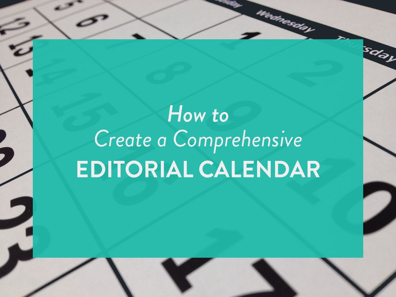 editorial calendar